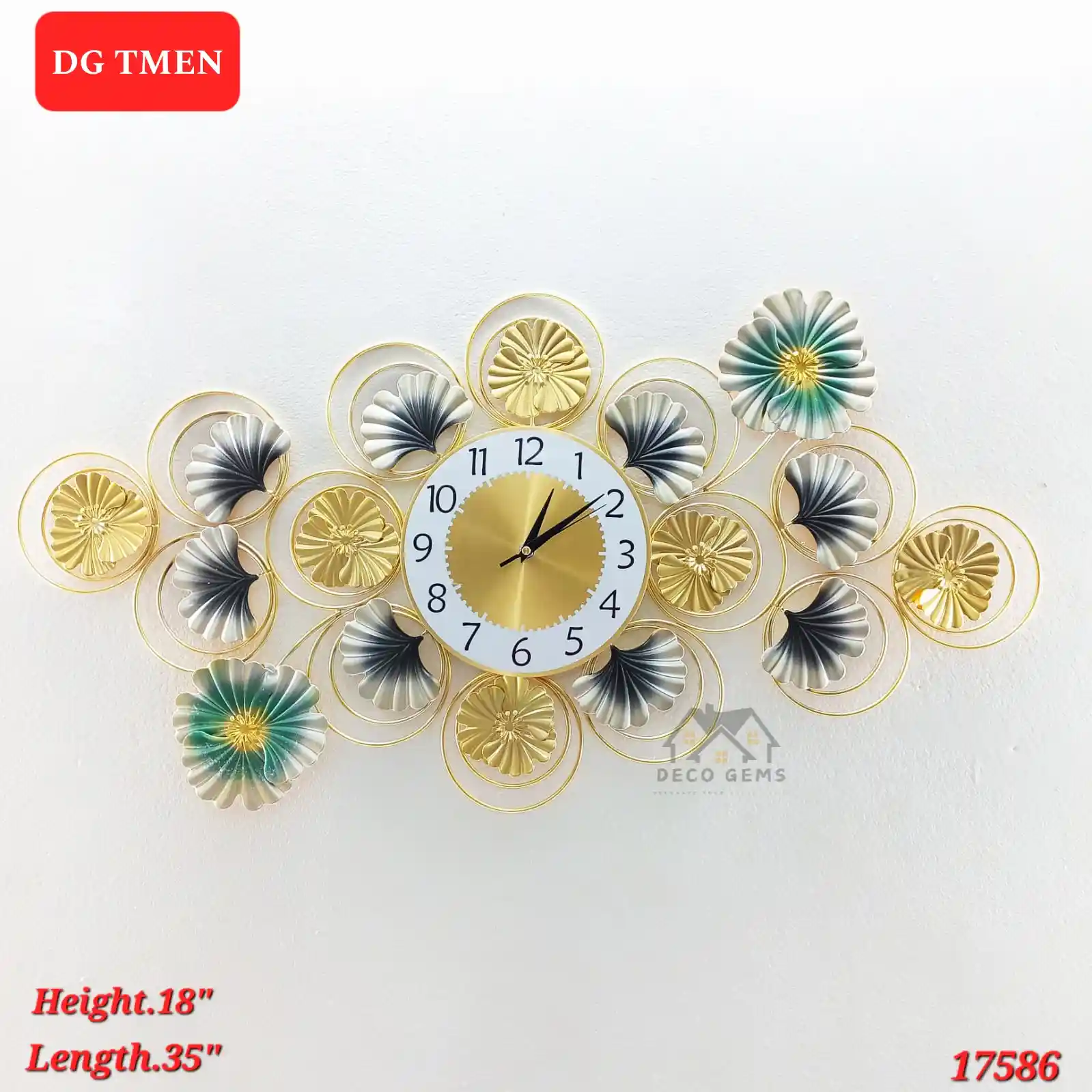 Modern Petal Burst Designed Wall Décor Clock- 17586