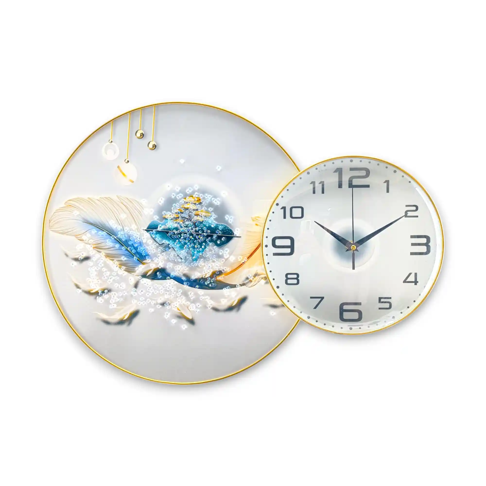 Round Shape Wall Scenery Clock- 17869