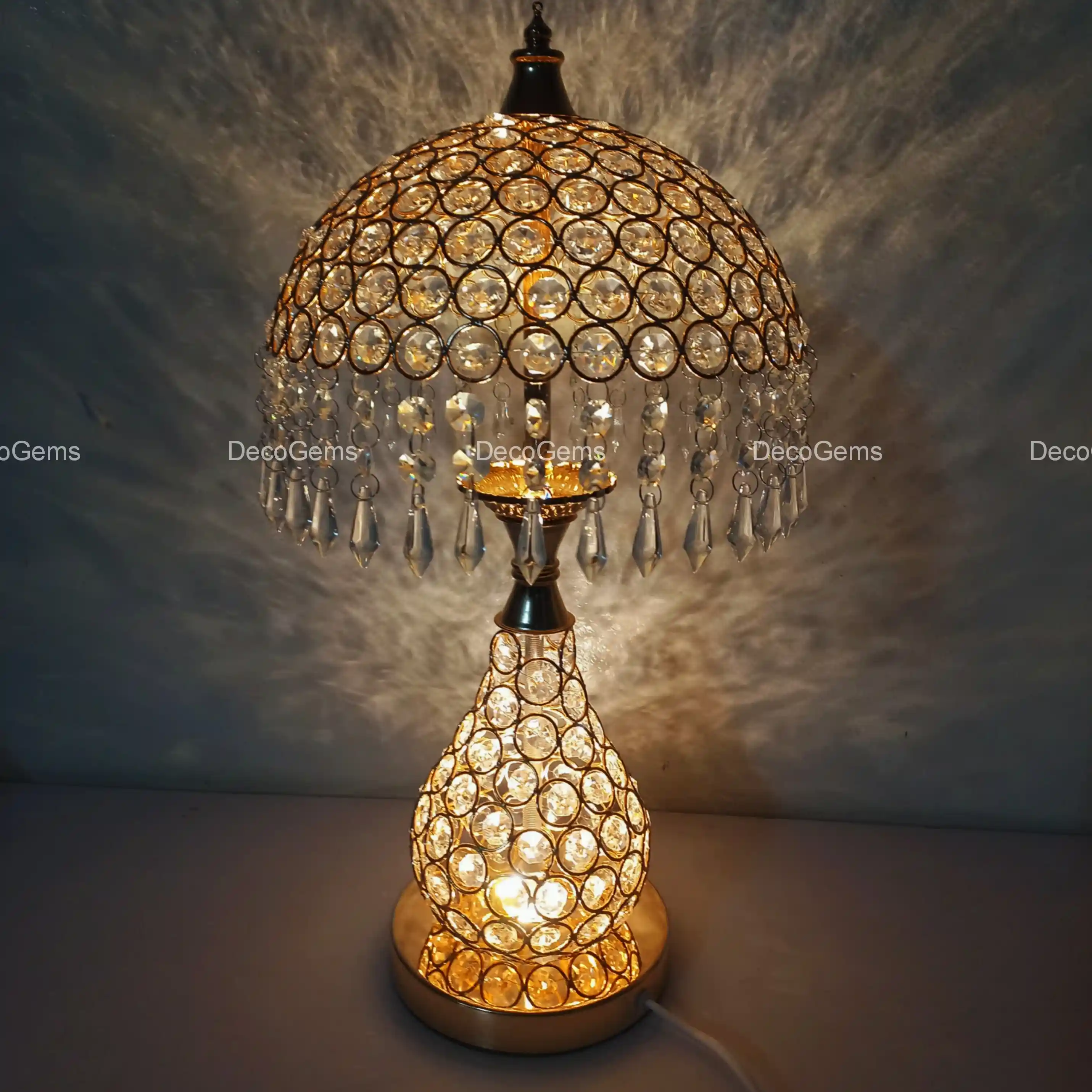 Crystal Stone Designed Table Lamp - 17884