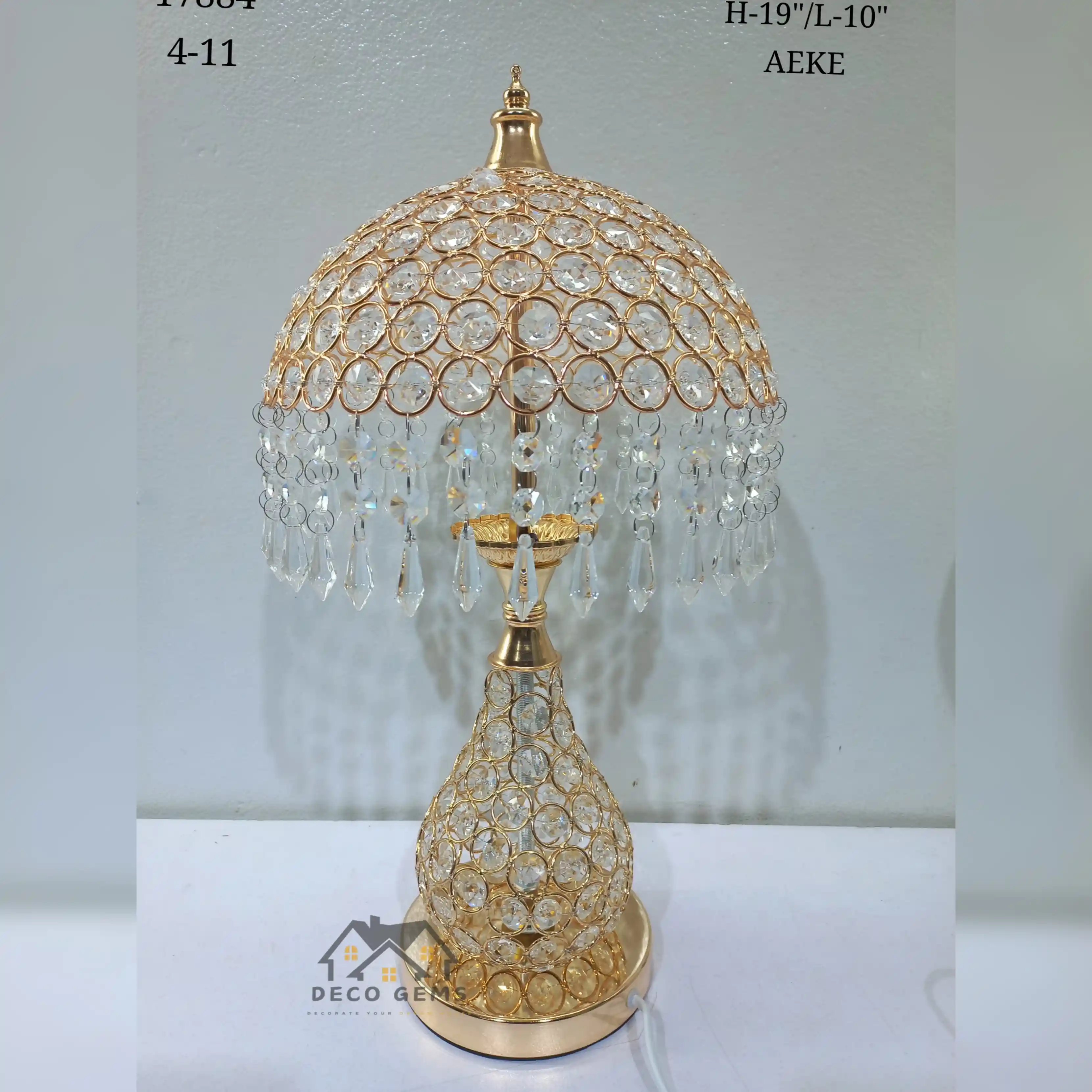 Crystal Stone Designed Table Lamp - 17884